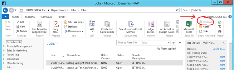 3 new Dynamics NAV Features - activate onenote