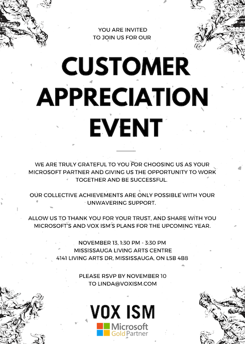 Customer Appreciation Event Invite