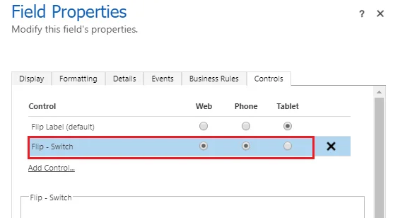 Flip Switch Dynamics 365_Step5