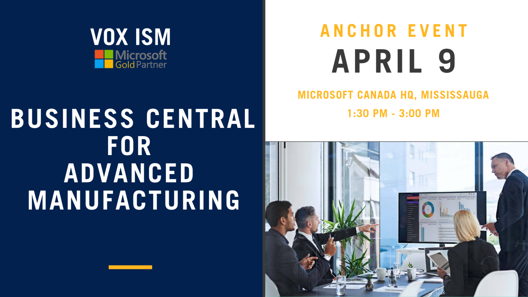 Business Central and D365 for Advanced Manufacturing – April 9 – Anchor Event