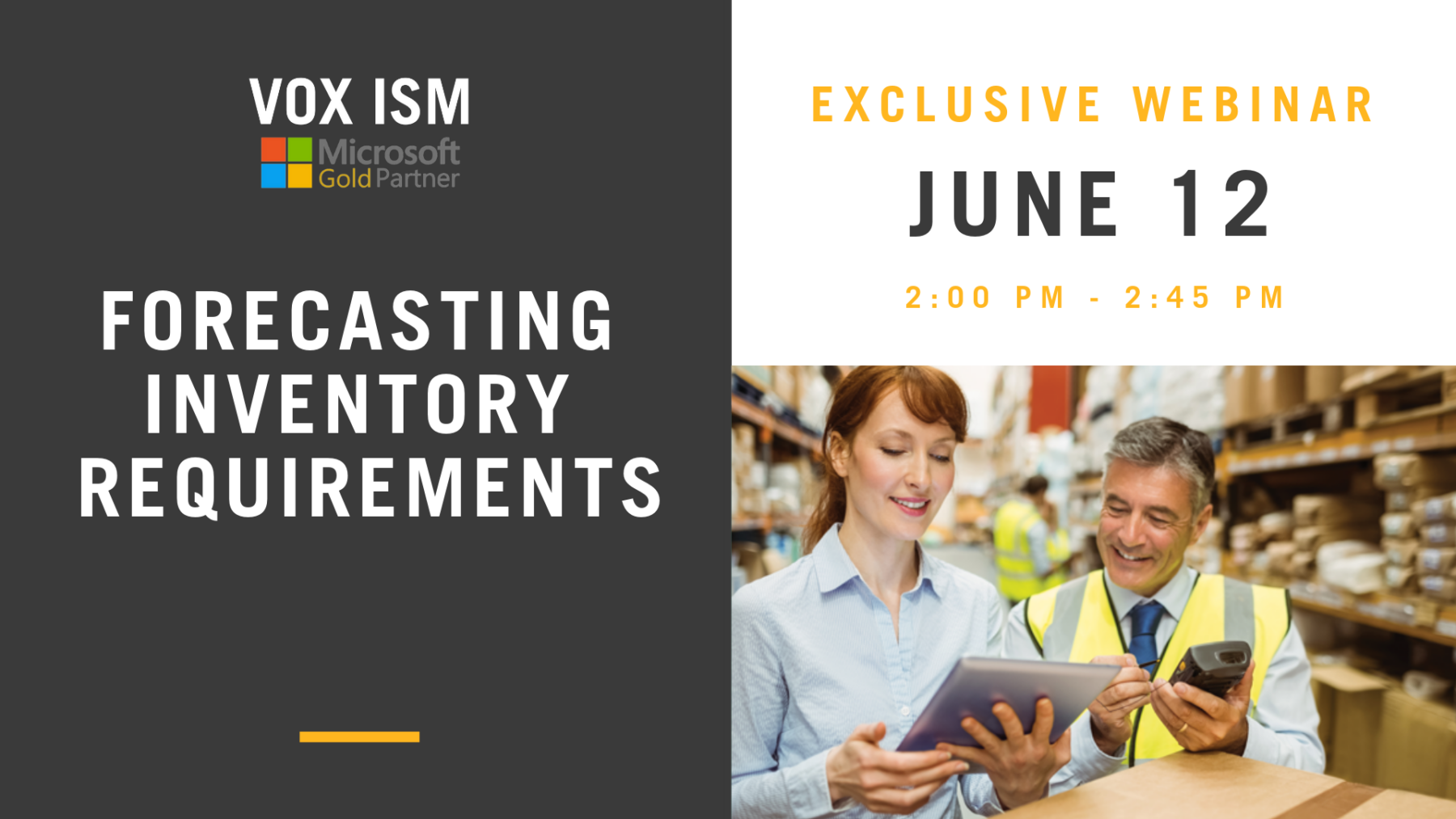 Forecasting Inventory Requirements – June 12 – Webinar