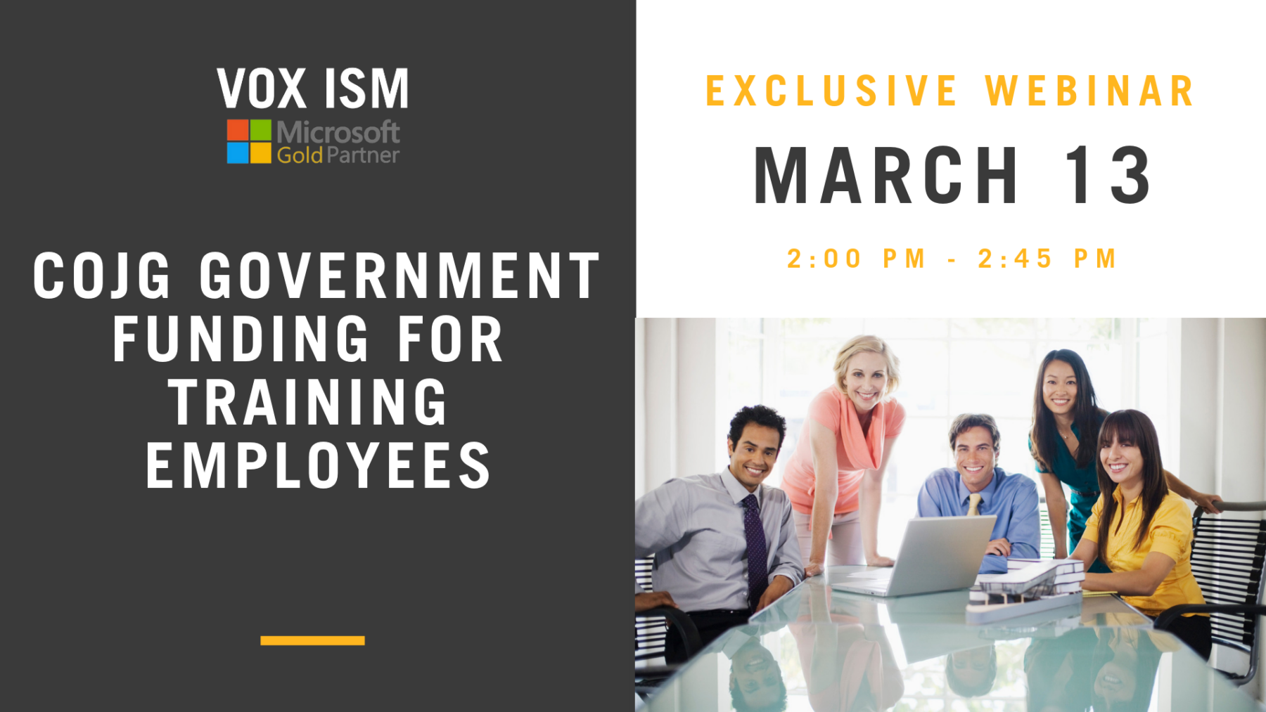COJG Government Funding – March 13 – Webinar
