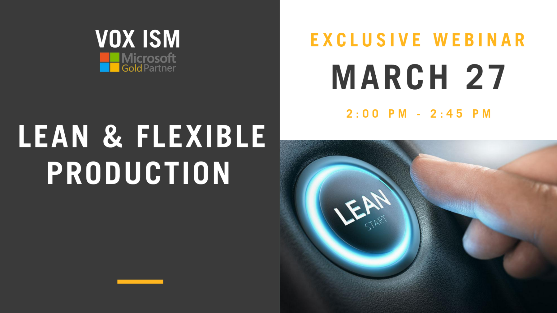 Lean & flexible Production – March 27 -Webinar