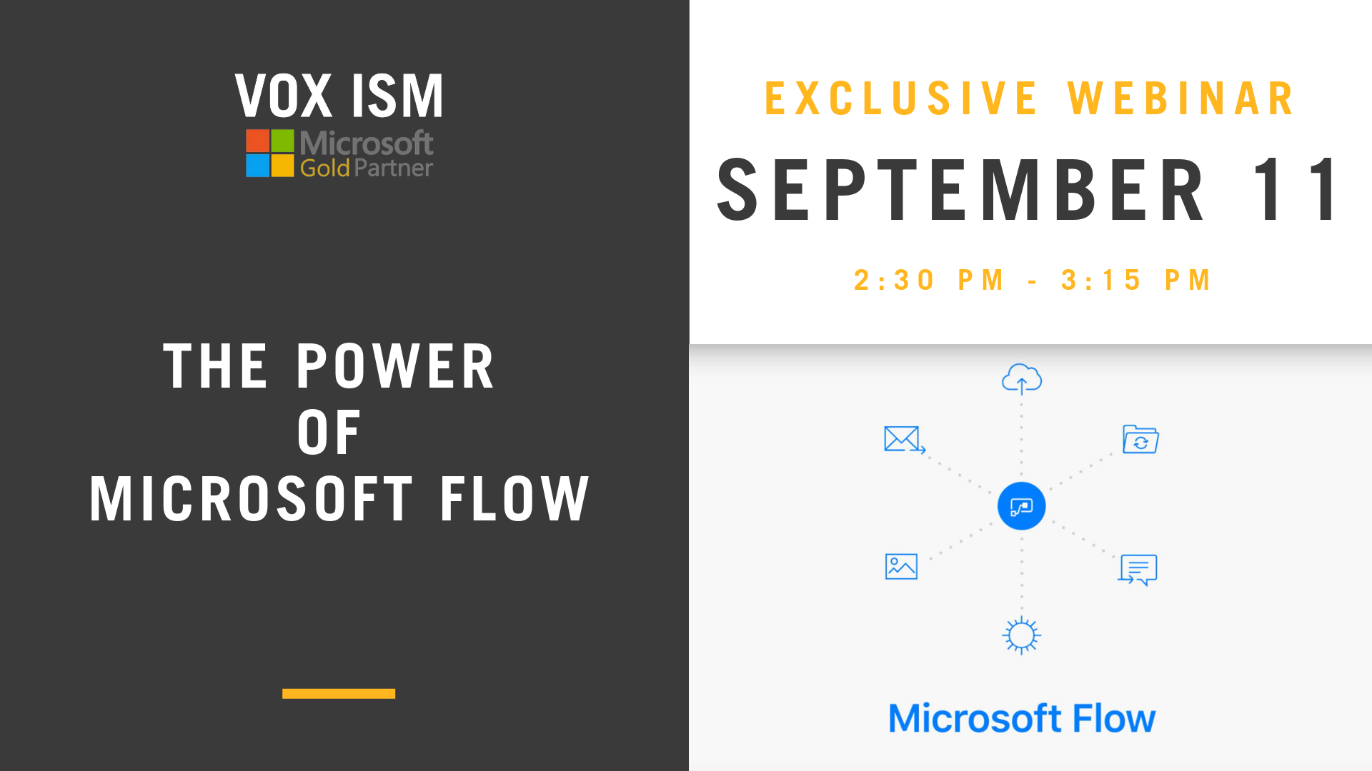 The Power of Microsoft Flow - September 11 - Webinar - VOX ISM