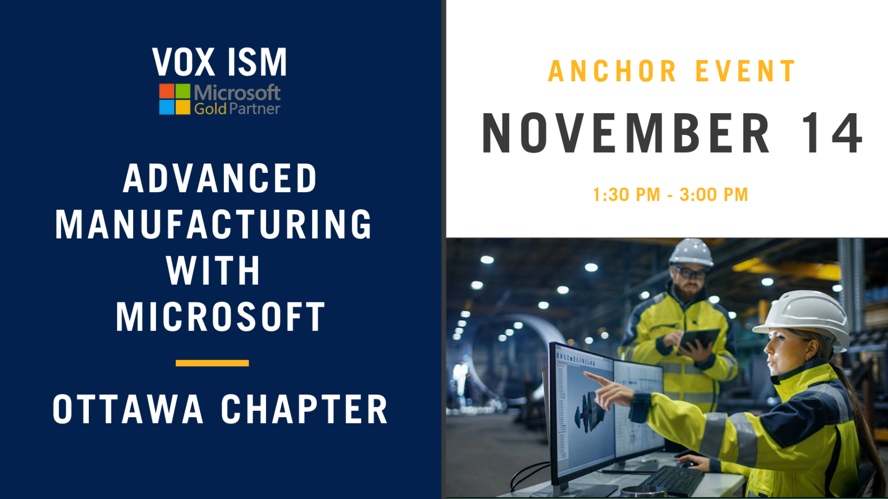 Advanced Manufacturing with Microsoft - Ottawa Chapter - November 14