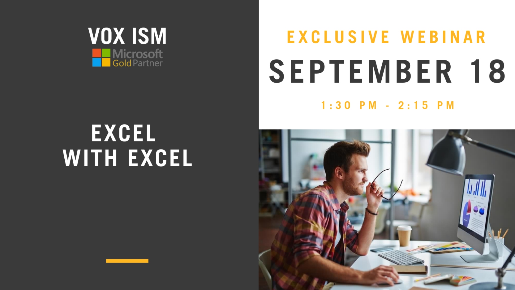 Excel with Excel - September 18 - Webinar - VOX ISM
