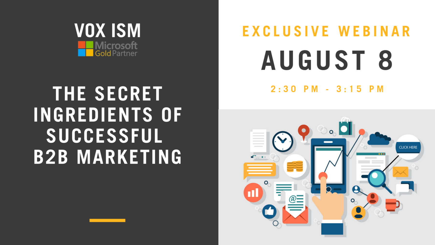 The Secret Ingredients of Successful B2B Marketing - August 8 - Webinar - VOX ISM