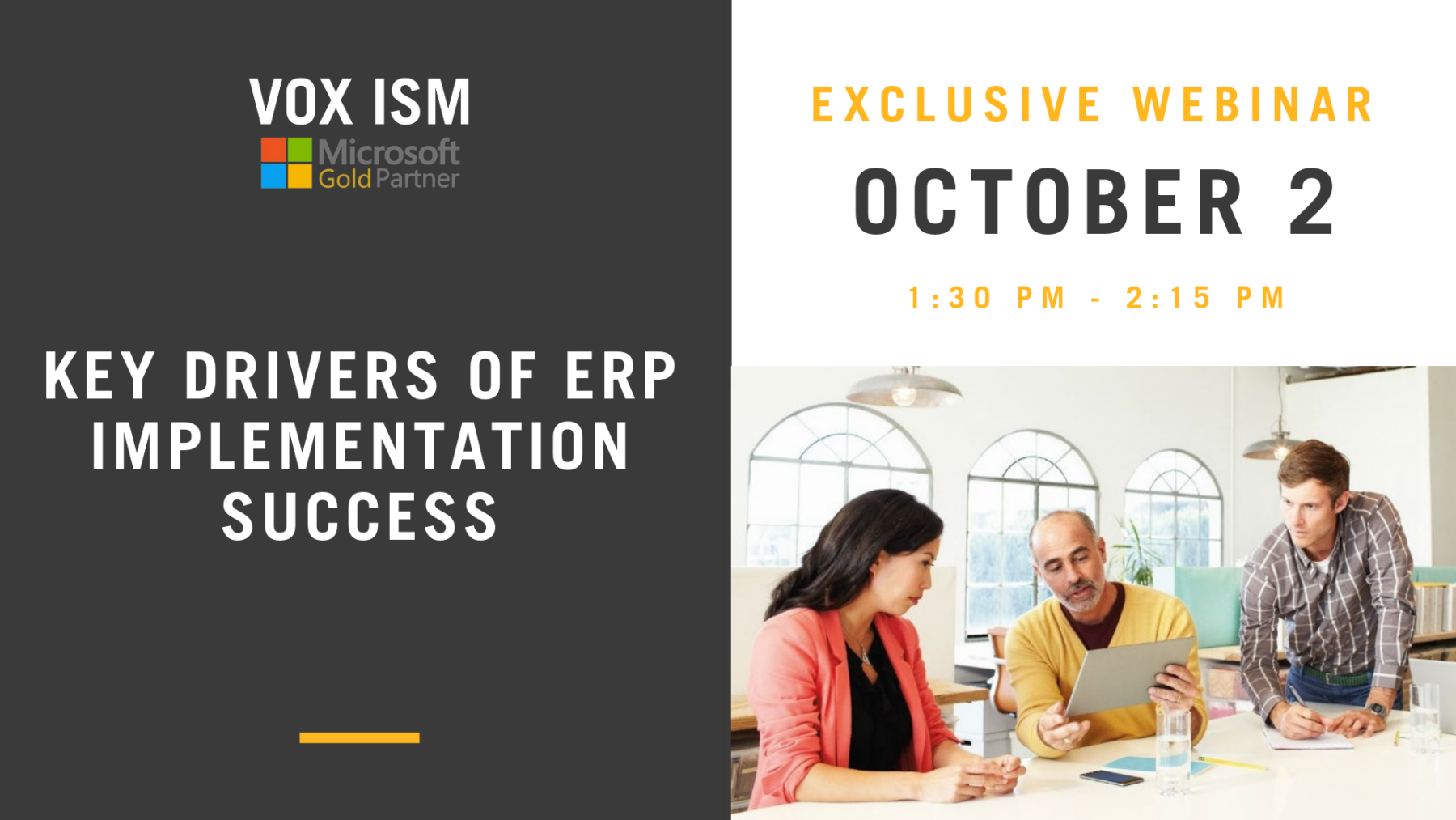 Key drivers of ERP Implementation Success - October 2 - Webinar