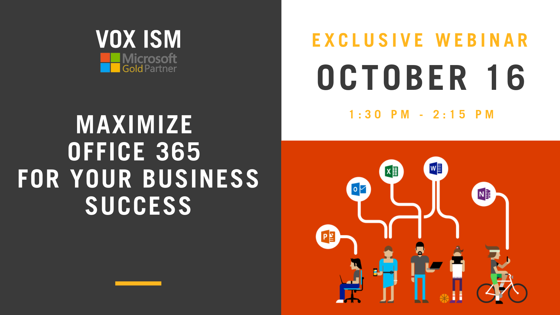 Maximize Office 365 for Your Business Success - October 16 - Webinar - VOX ISM