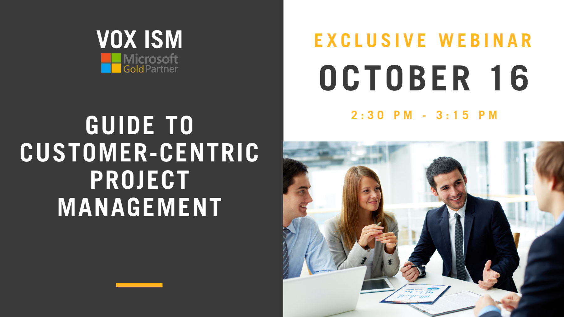 Guide to Customer-Centric Project Management - October 16 - Webinar - VOX ISM