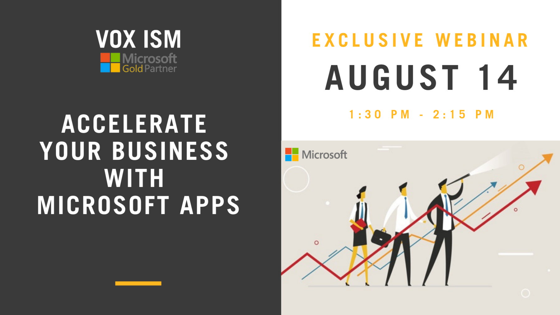 Accelerate Your Business with Microsoft Apps - August 14 - Webinar - VOX ISM