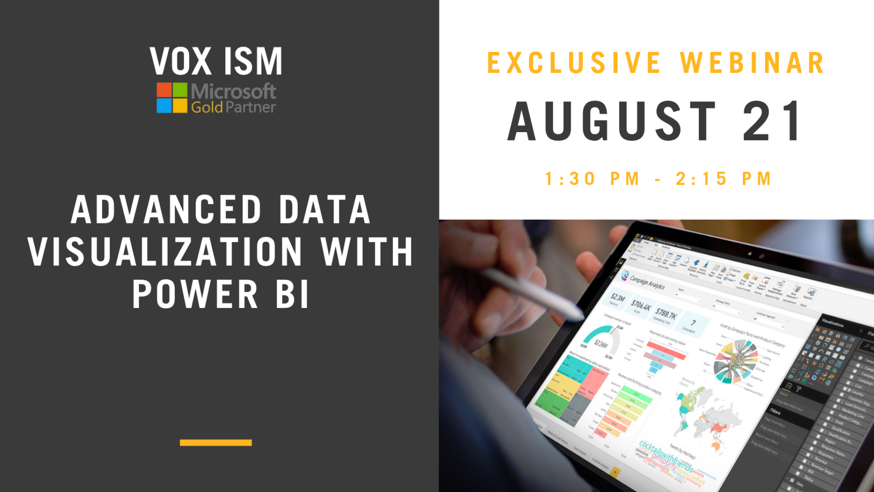 Advanced Data Visualization with Power BI - August 21 - Webinar - VOX ISM
