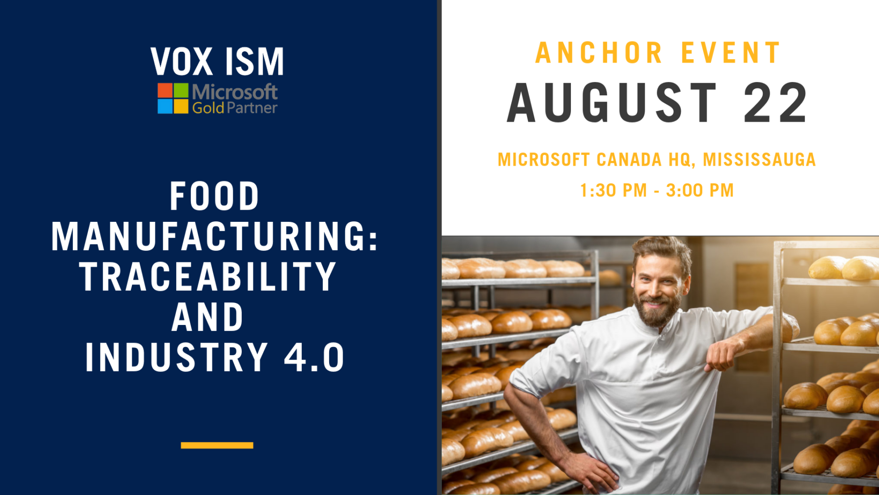 Food Manufacturing: Traceability and Industry 4.0 - August 22 - Anchor Event - VOX ISM