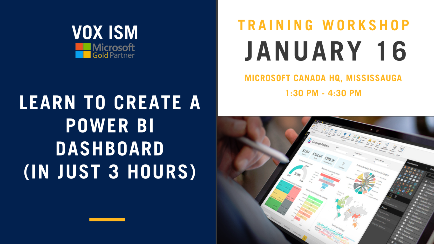 Learn to create Power BI Dashboards - VOX ISM Event