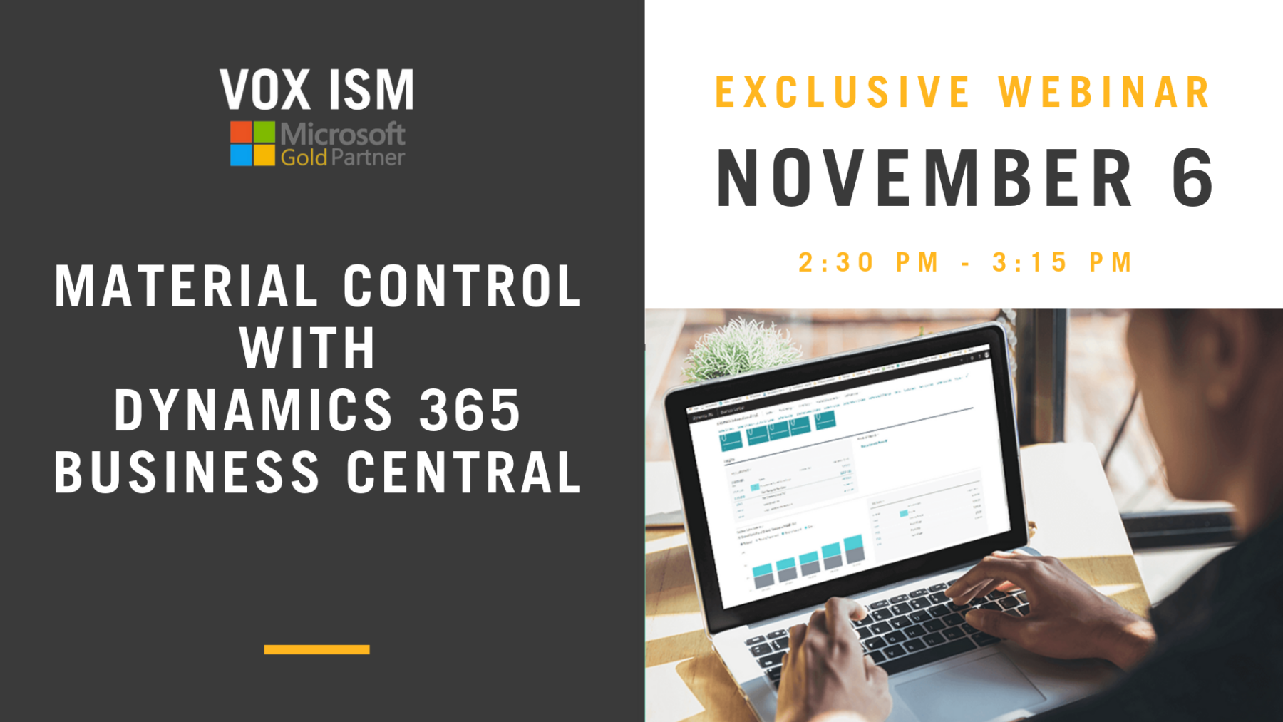 Material Control with Dynamics 365 Business Central – November 6 – Webinar