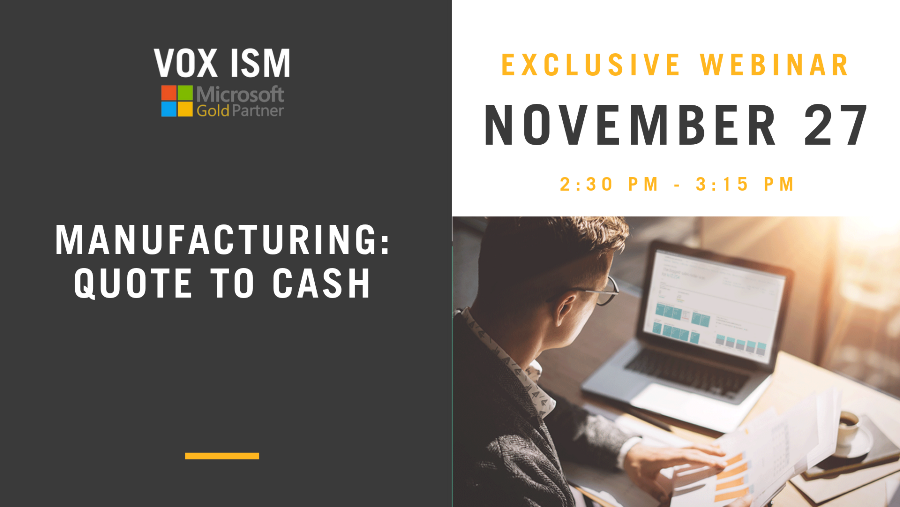 Manufacturing: Quote to Cash – November 27 – Webinar