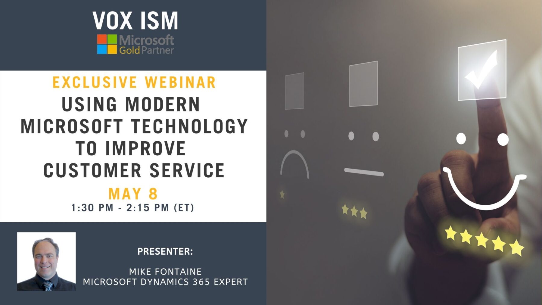 Using Modern Microsoft Technology to Improve Customer Service - May 8 - Webinar VOX ISM