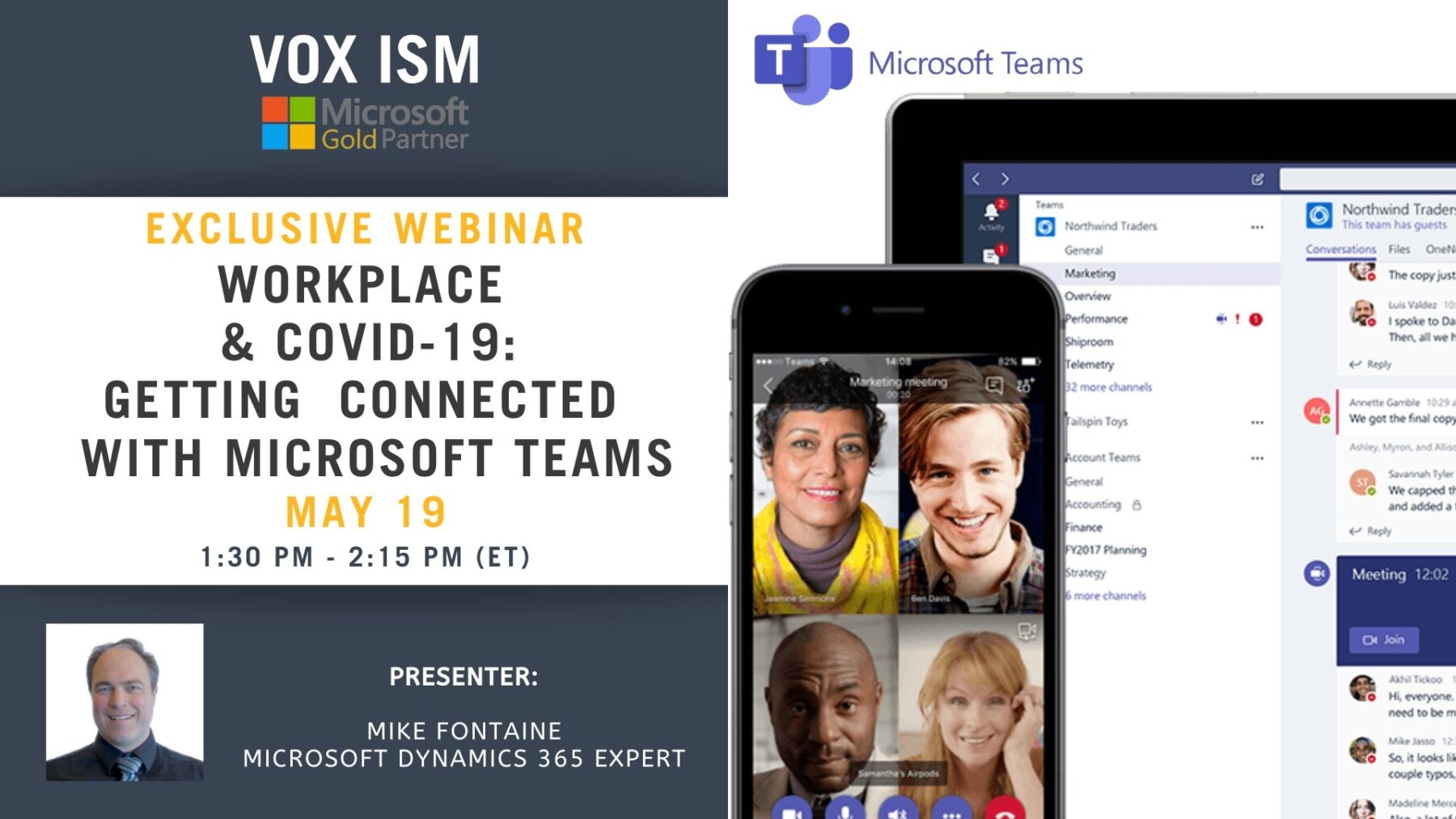 Workplace & COVID-19 - Getting Connected with Microsoft Teams - May 19 - Webinar VOX ISM