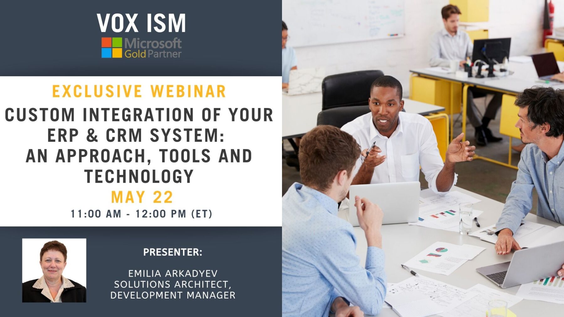 Custom Integration your ERP & CRM system: An Approach, Tools and Technology - May 22 - Webinar