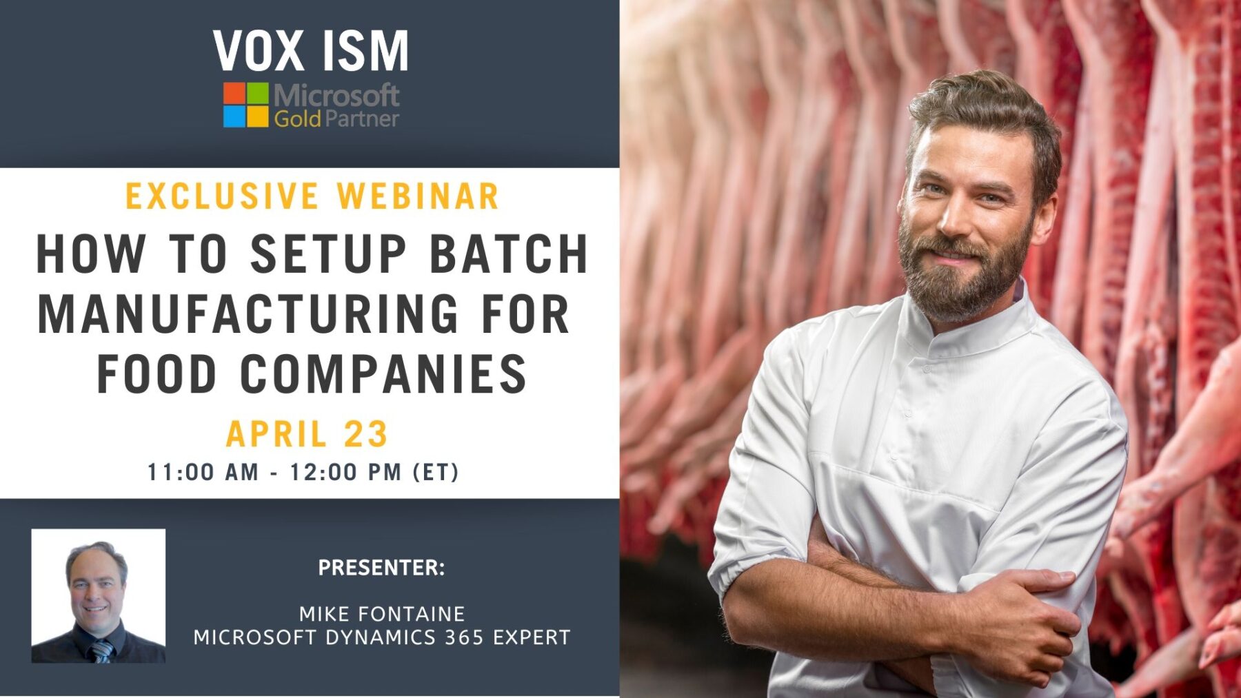 How to Setup Batch Manufacturing for Food Companies - April 23 - Webinar_VOX ISM