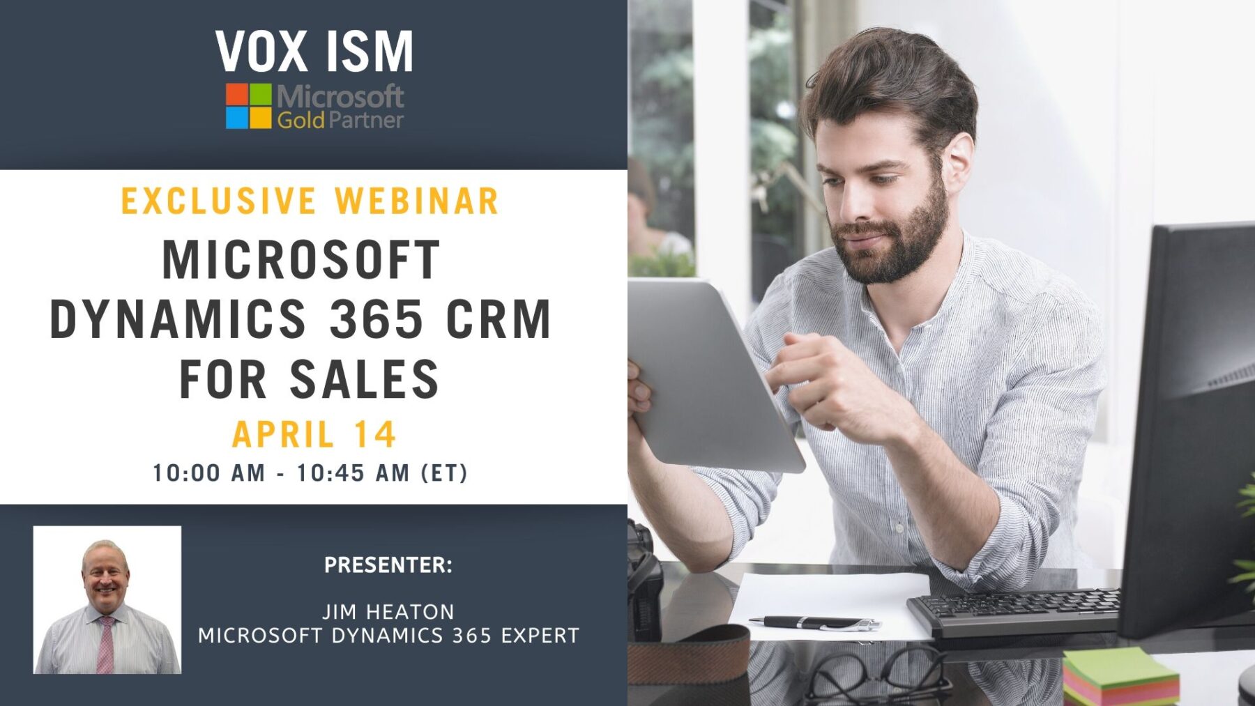 Microsoft Dynamics 365 CRM For Sales - April 14 - Webinar_VOX ISM
