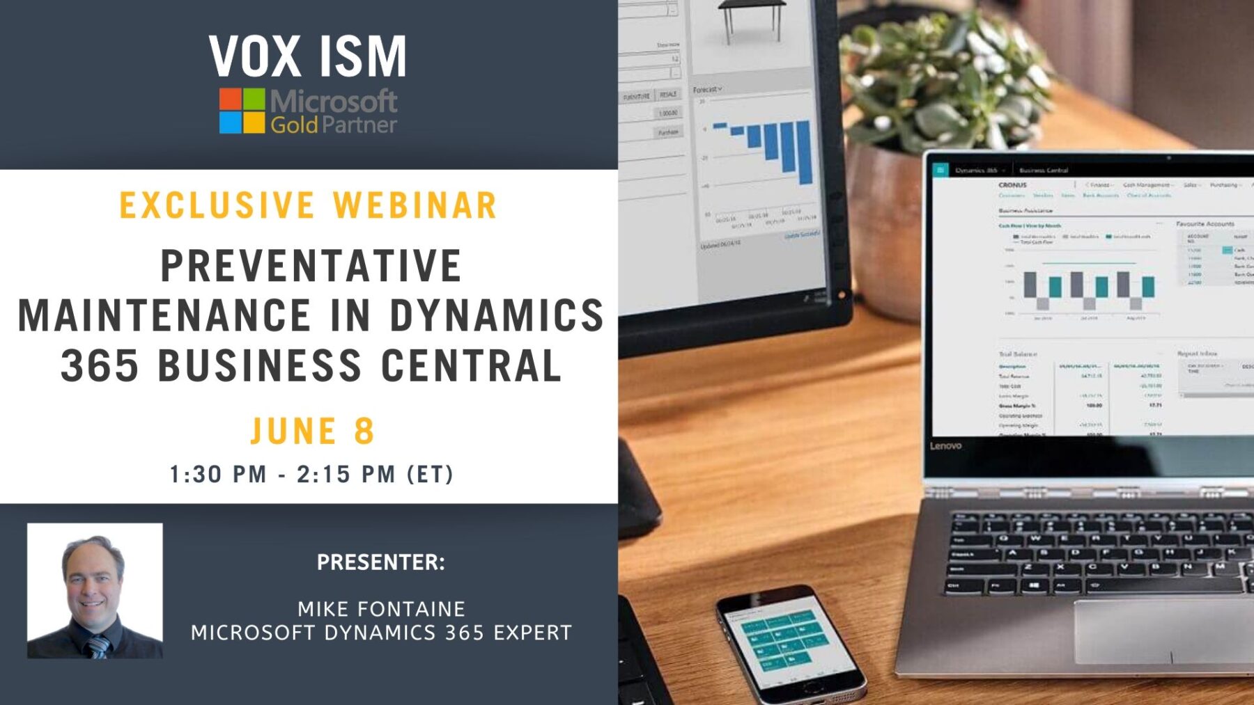 Preventative Maintenance in Dynamics 365 Business Central - June - 8 Webinar VOX ISM