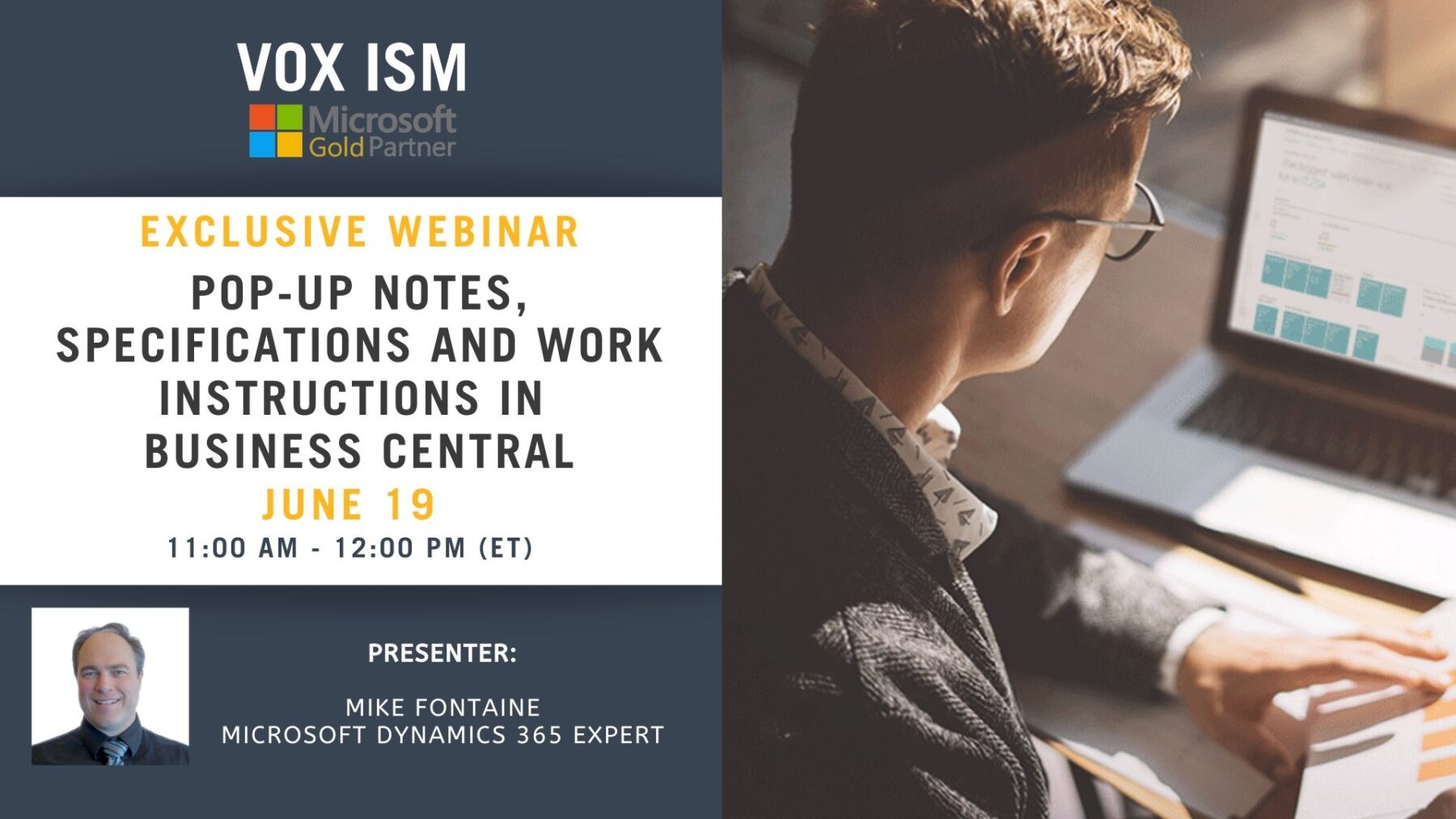 Pop-up notes, specifications and work instructions in Business Central - June 19 - Webinar