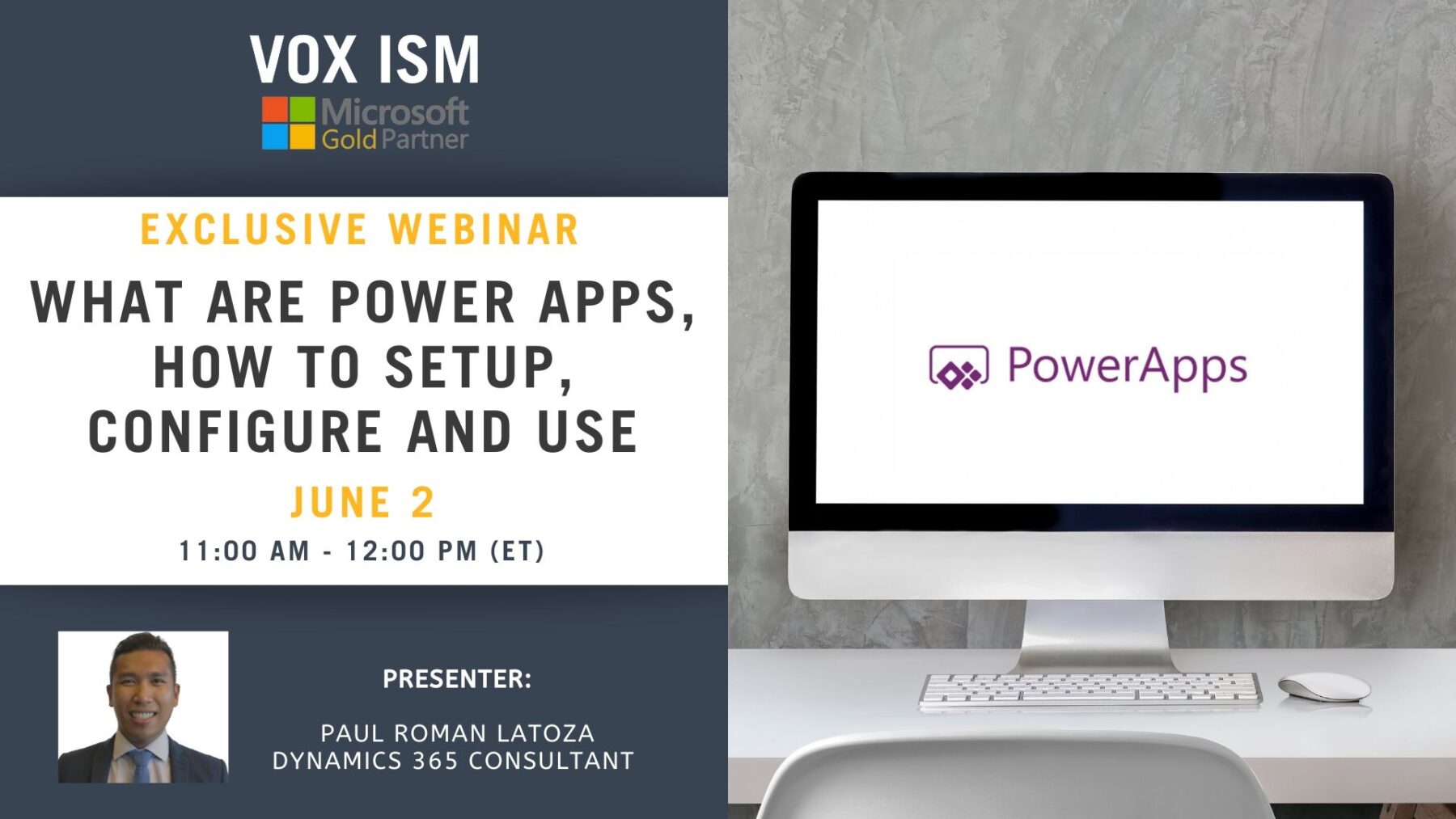 What are Power Apps, how to setup, configure and use - June 2 - Webinar VOX ISM
