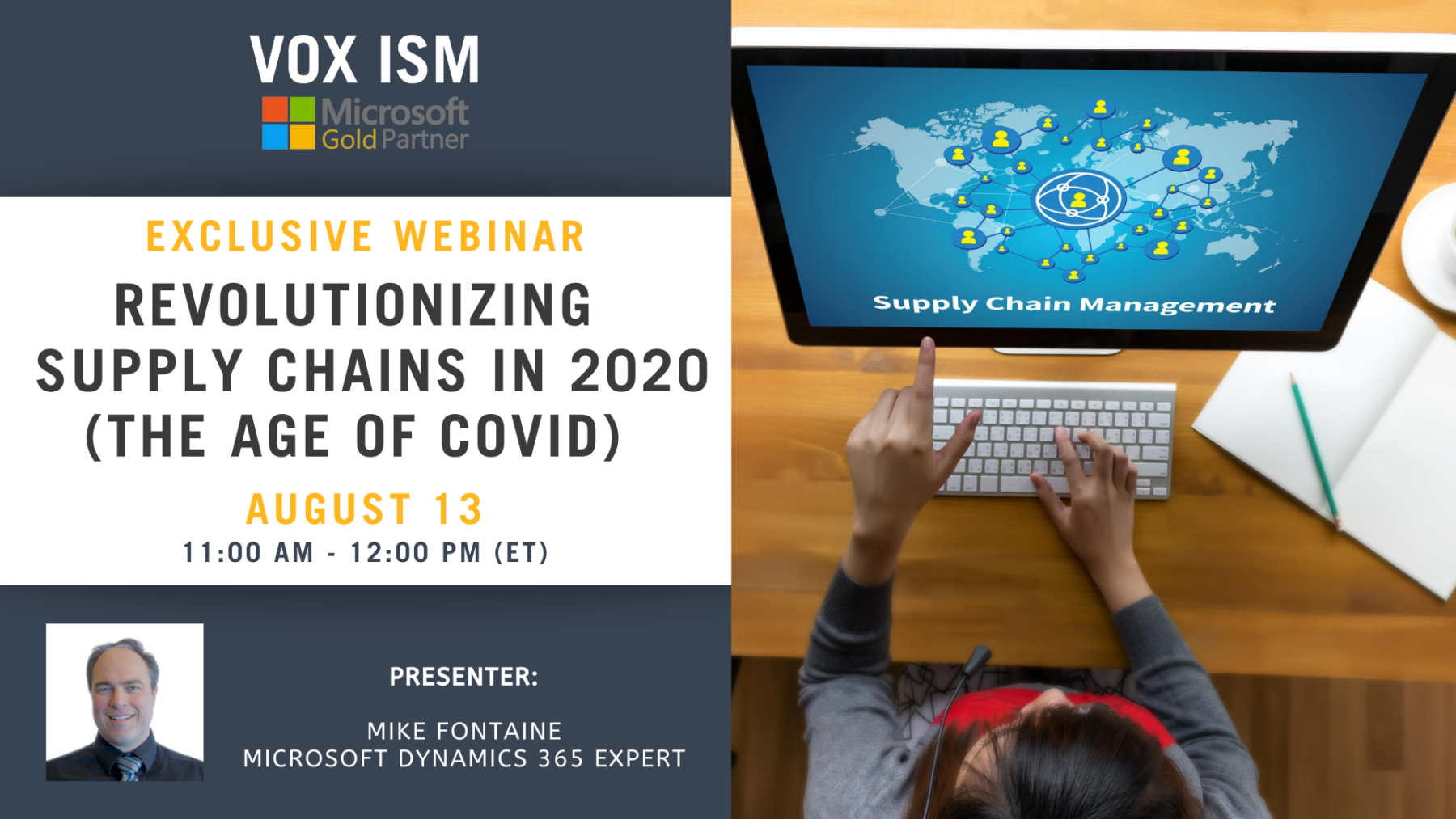 Revolutionizing supply chains in 2020 (the age of COVID) - August 13 - Webinar