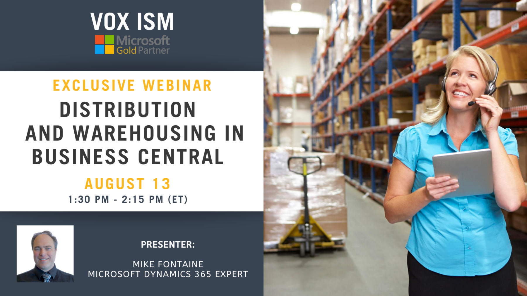 Distribution and Warehousing in Business Central - August 13 - Webinar