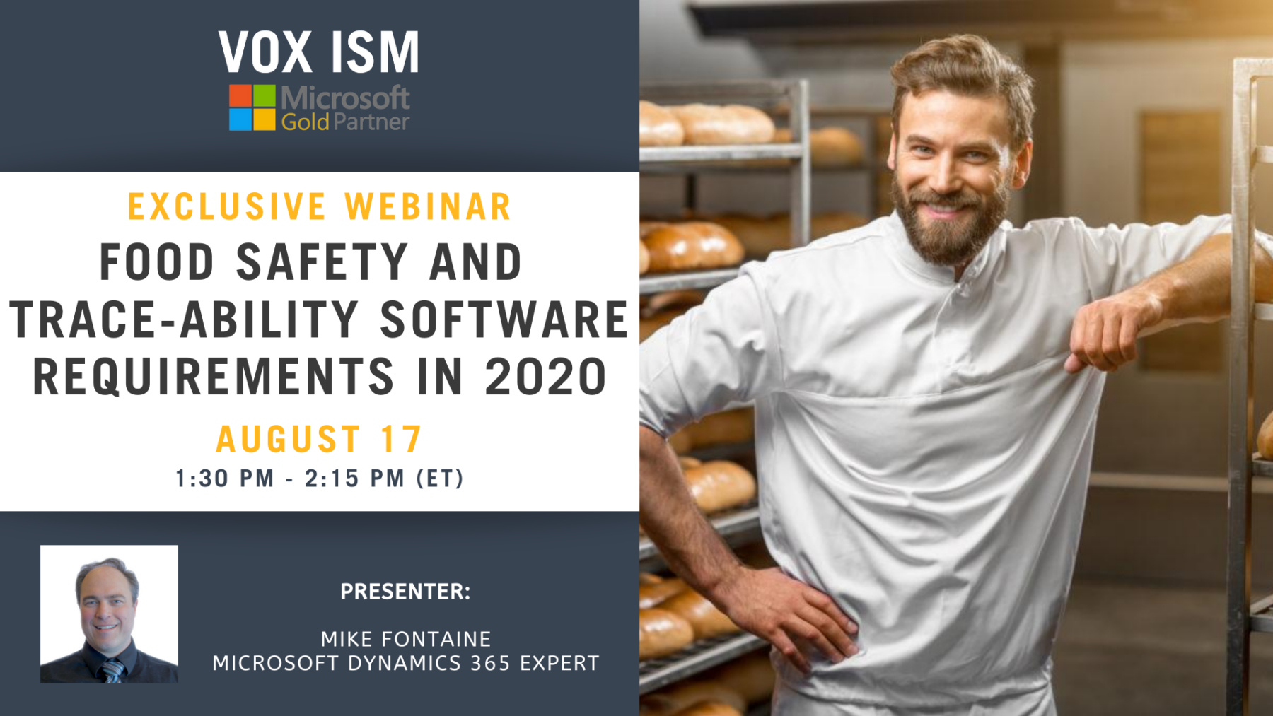 Food Safety and Trace-ability Software Requirements in 2020 - August 17 - Webinar