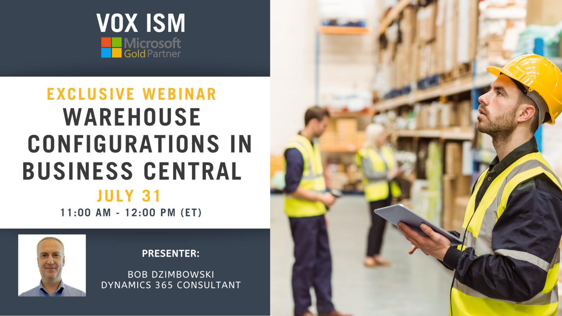 Warehouse Configurations in Business Central - July 31 - Webinar VOX ISM