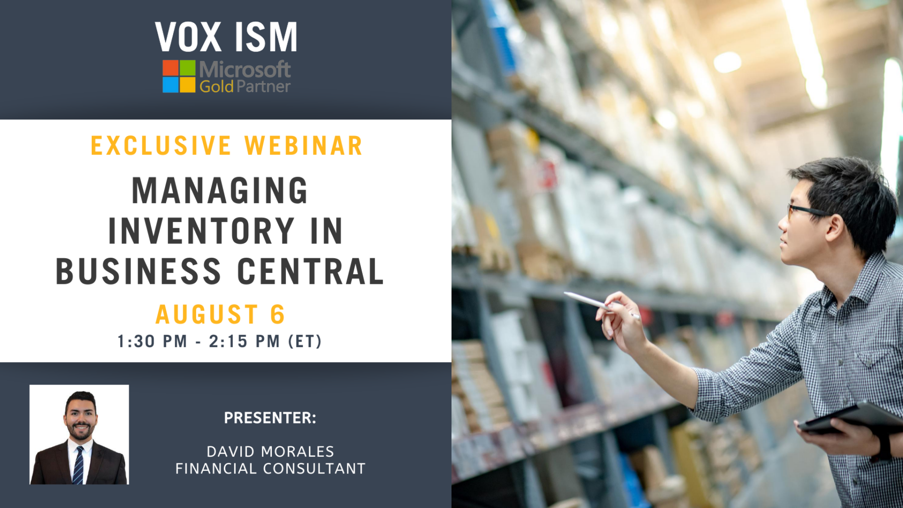Managing Inventory in Business Central - August 6 - Webinar
