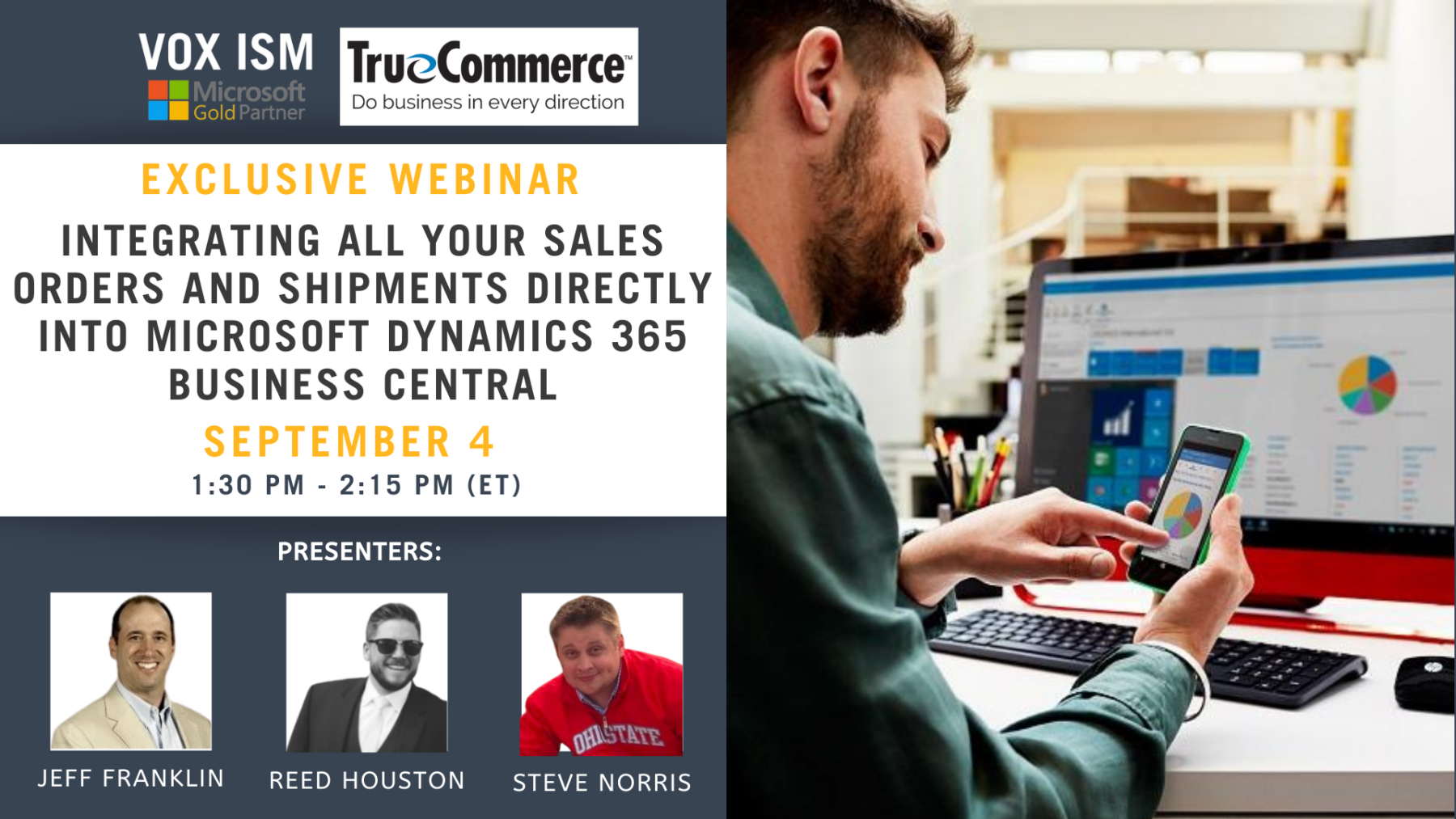 Integrating all your sales orders and shipments directly into Microsoft Dynamics 365 Business Central - September 4 - Webinar