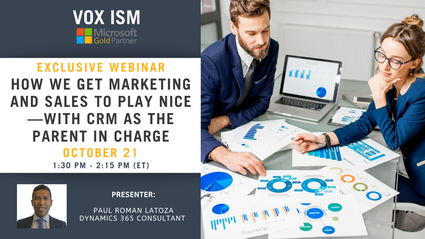 How We Get Marketing and Sales to Play Nice—with CRM as the Parent in Charge - October 21– Webinar