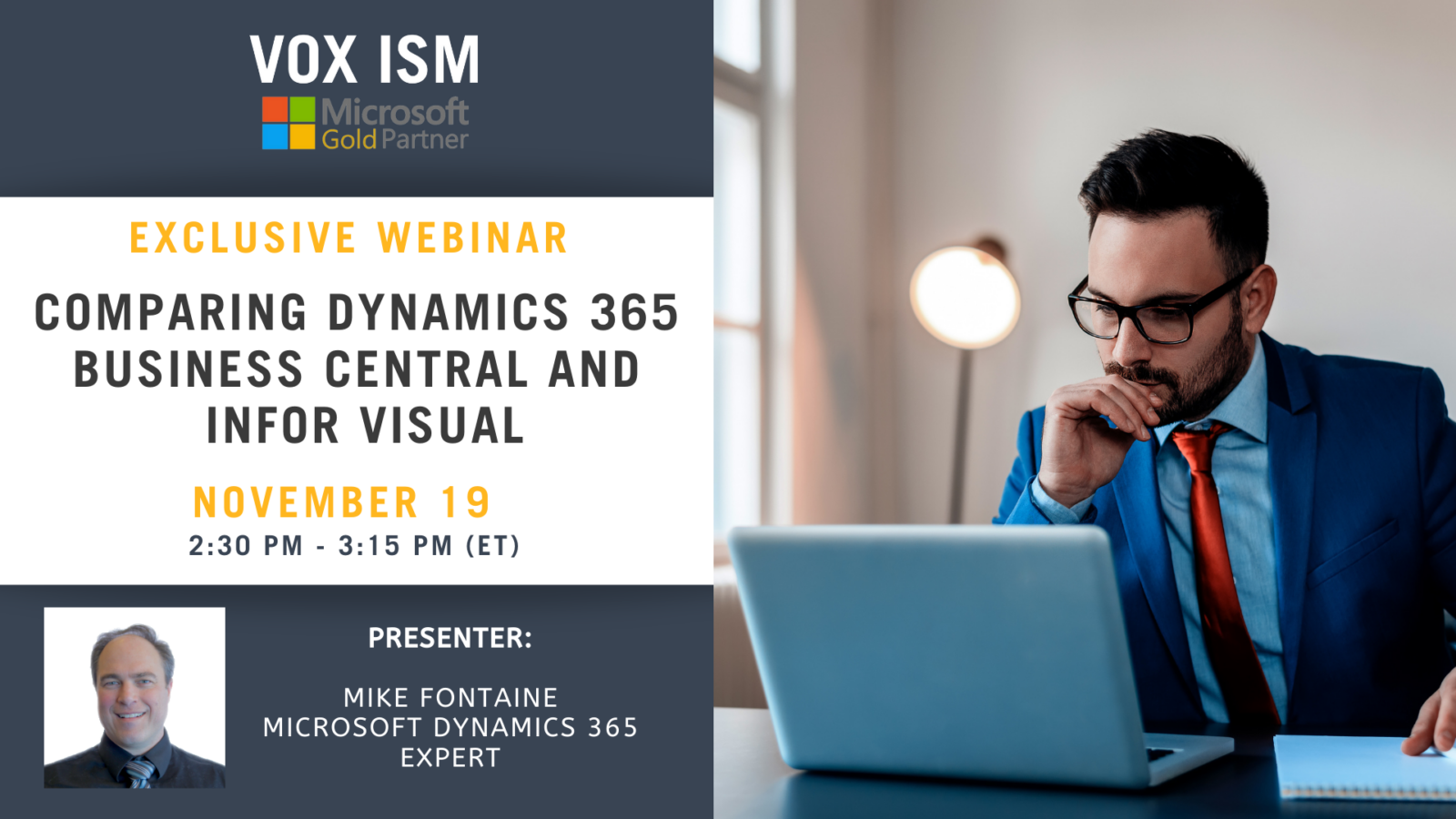 Comparing Dynamics 365 Business Central and Infor Visual - November 19 - Webinar