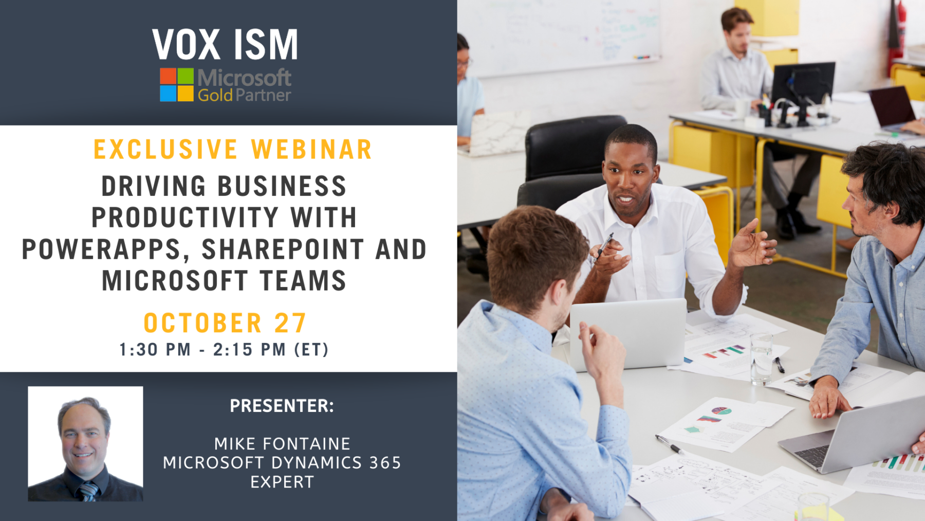 Driving business productivity with PowerApps, Microsoft Teams and SharePoint - October 27 - Webinar