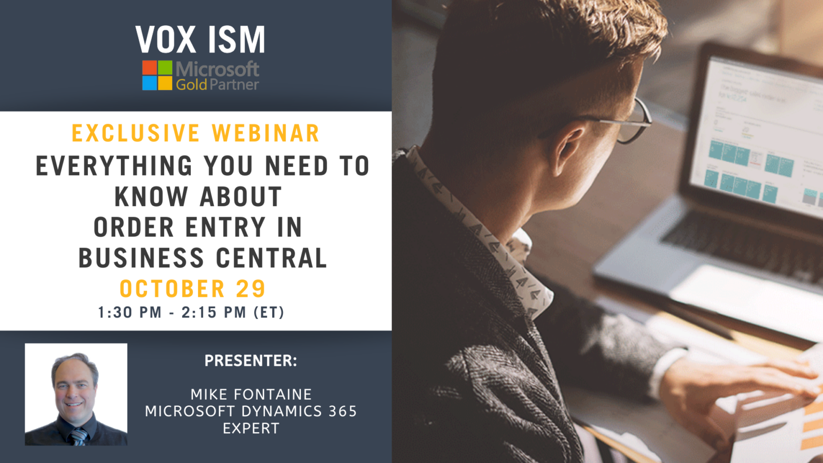 Everything you need to know about Order Entry in Business Central - October 29 - Webinar