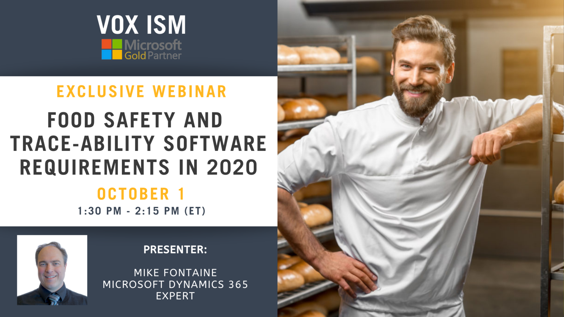 Food Safety and Trace-ability Software Requirements in the world of COVID-19 - October 1 – Webinar