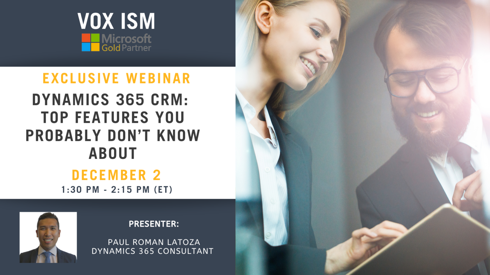 Dynamics 365 CRM: Top features you probably don’t know about - December 2 - Webinar