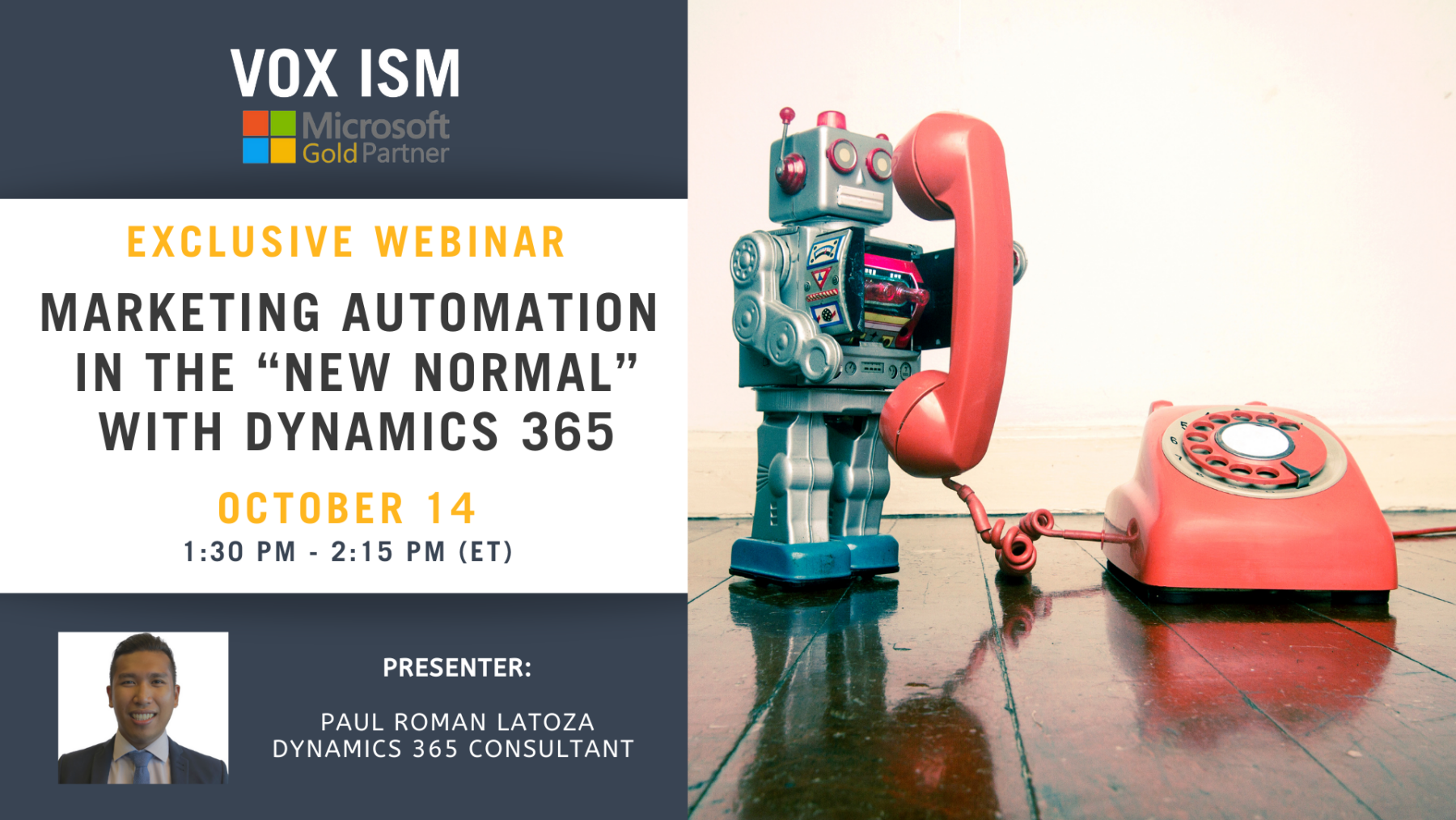 Marketing Automation in the “New Normal” with Dynamics 365 - October 14 – Webinar