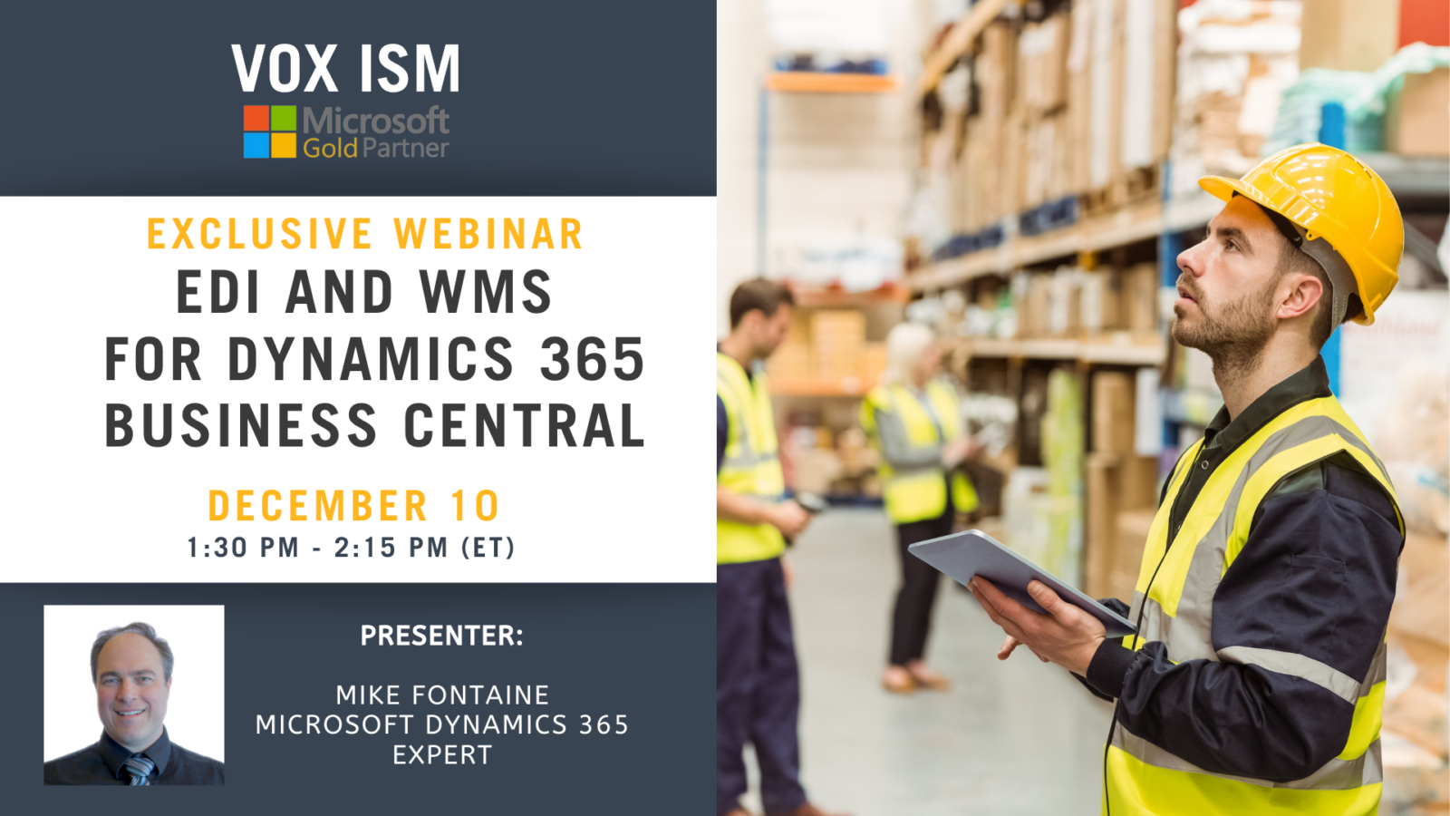 EDI and WMS for Dynamics 365 Business Central - December 10 - Webinar