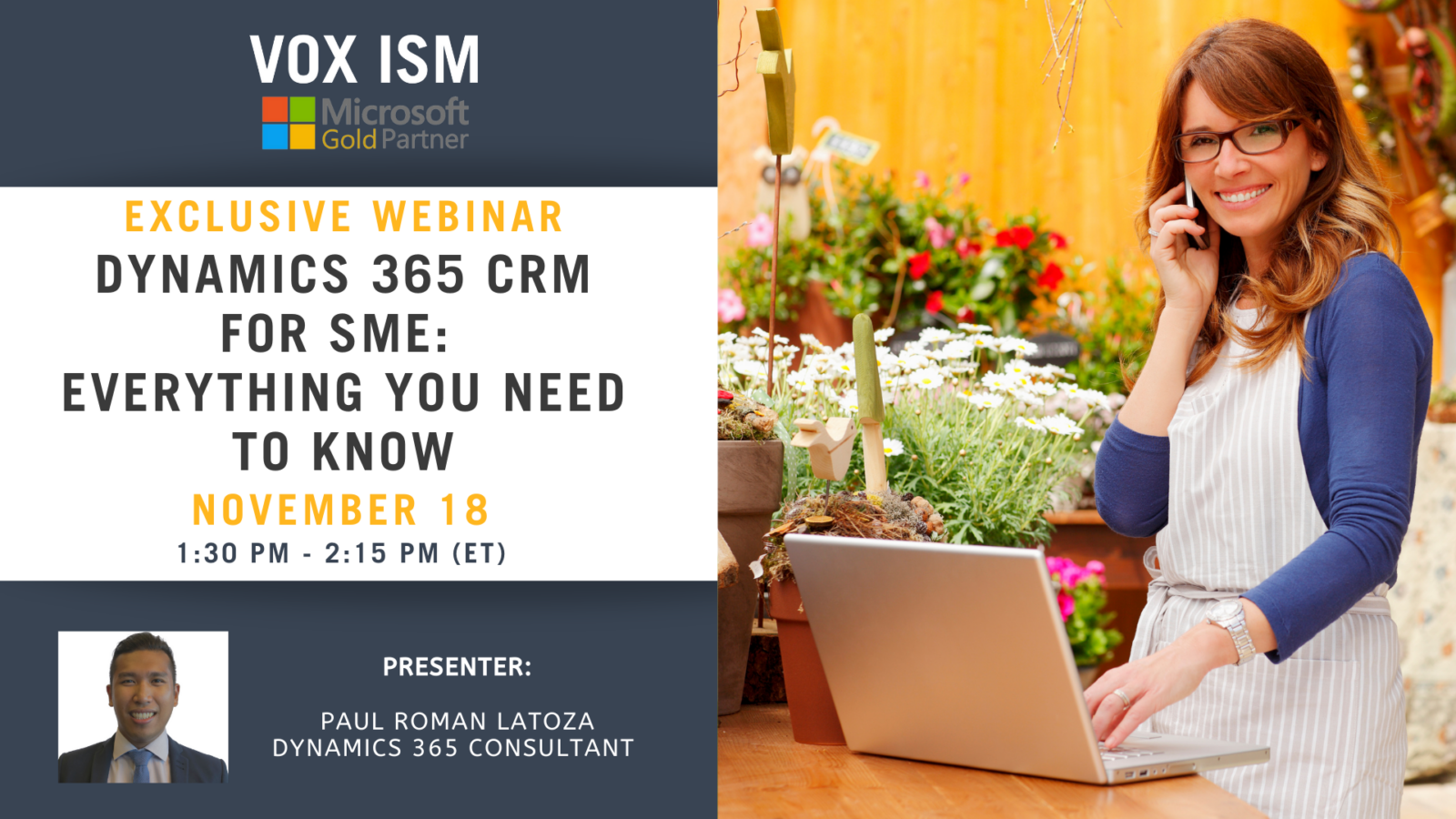 Dynamics 365 CRM for SME: Everything You Need to Know - November 18 - Webinar