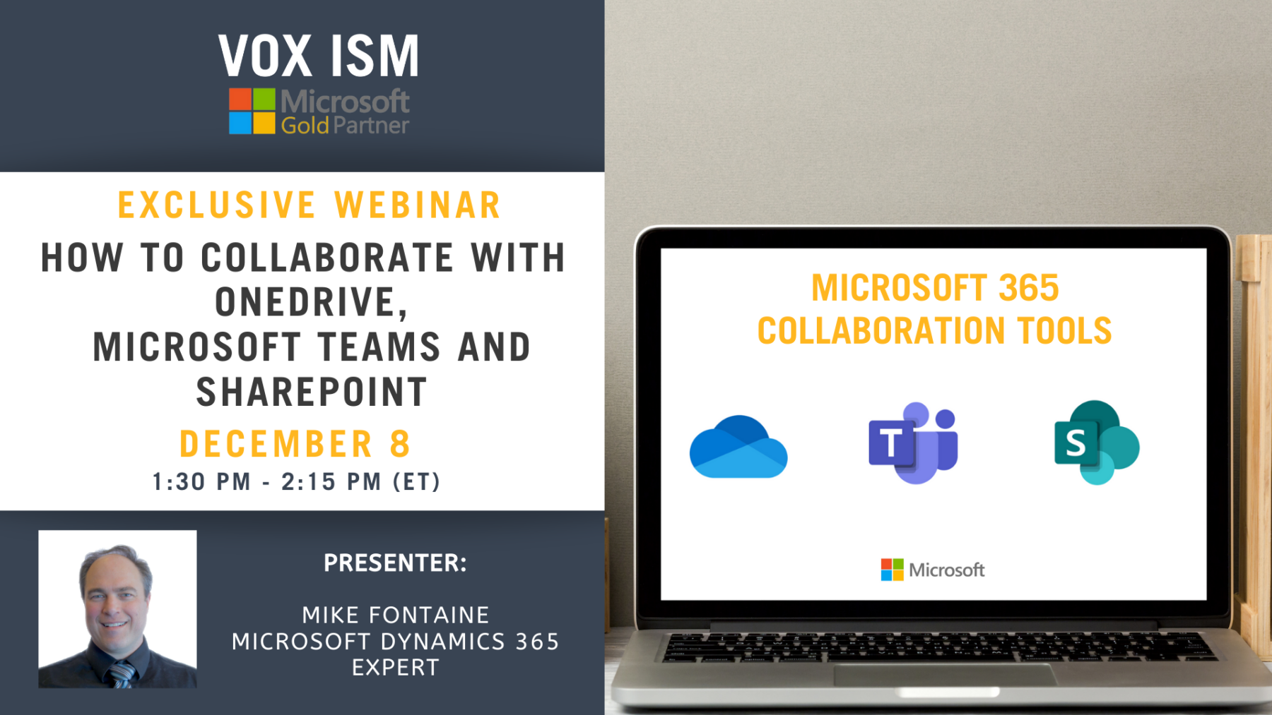 How to Collaborate with SharePoint, OneDrive, and Microsoft Teams - December 8 - Webinar