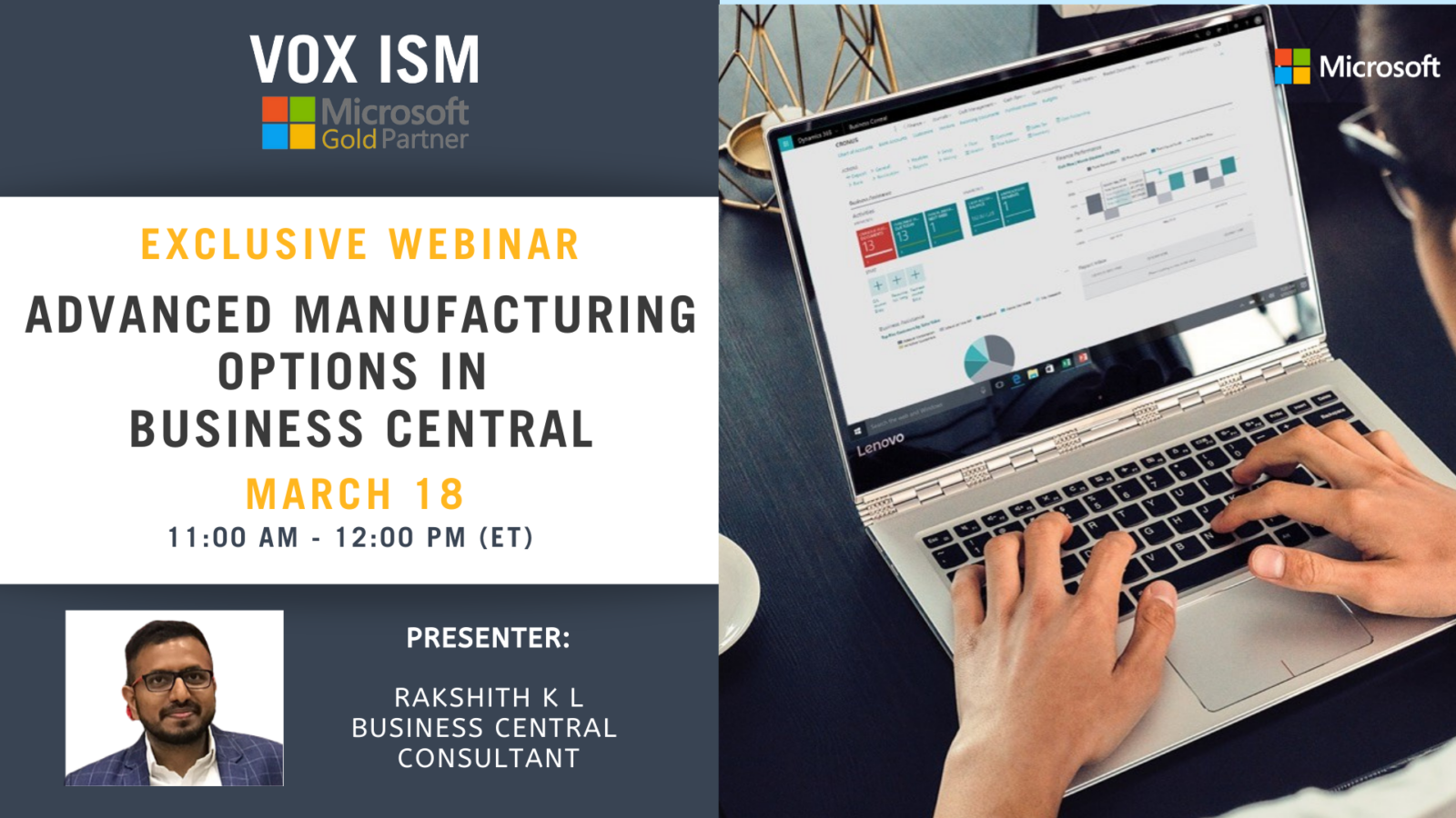 Advanced Manufacturing Options in Business Central - March 18 - Webinar