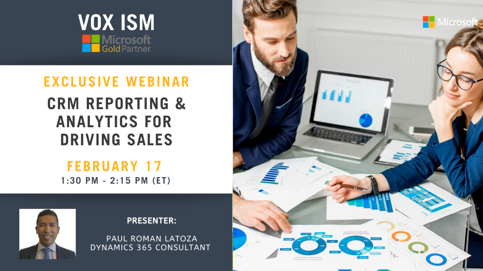 CRM Reporting & Analytics for Driving Sales - February 17 - Webinar