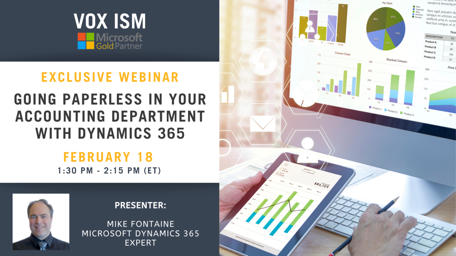 Going paperless in your accounting department with Dynamics 365 - February 18 - Webinar