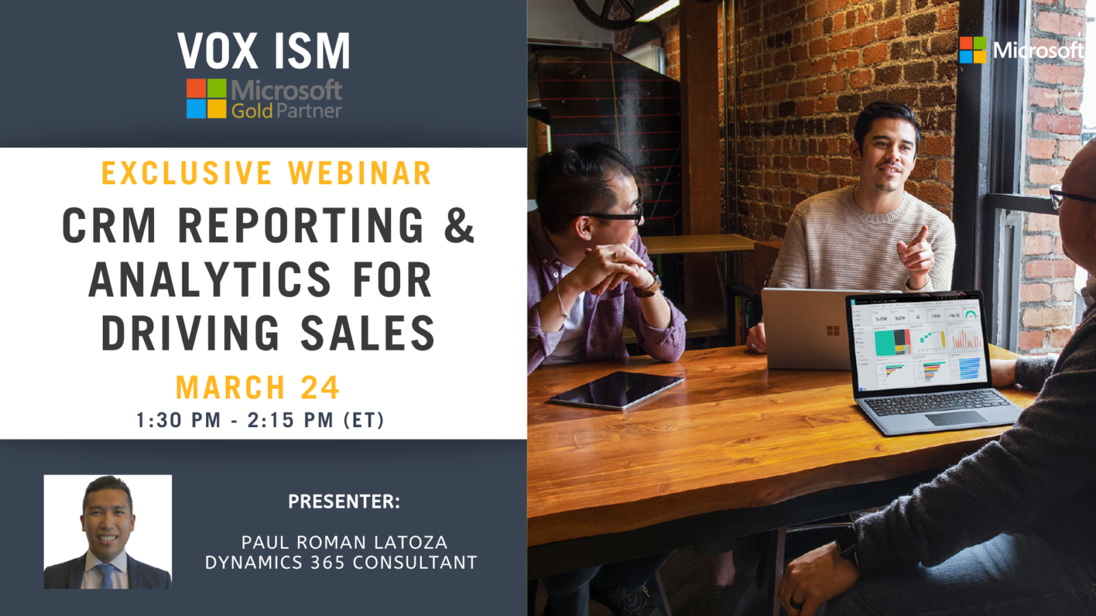 CRM Reporting & Analytics for Driving Sales - March 24 - Webinar