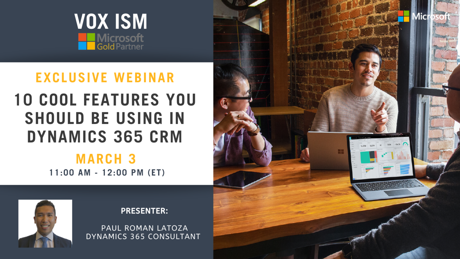 10 Cool Features You Should be Using in Dynamics 365 CRM - March 3 - Webinar
