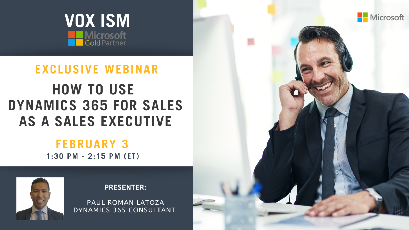 How To Use Dynamics 365 for Sales As A Sales Executive - February 3 - Webinar